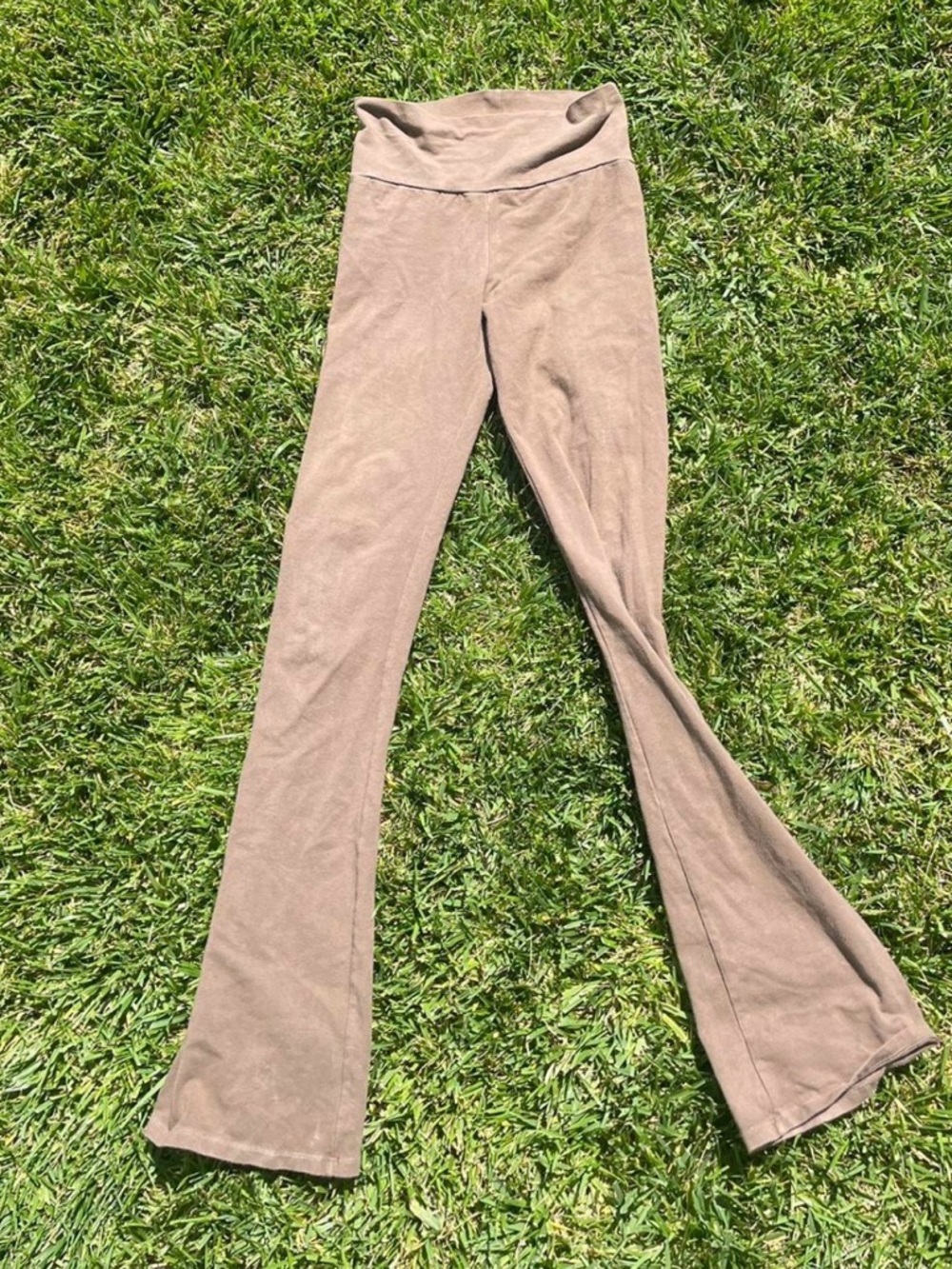 Brandy Melville Taupe Flare Leggings